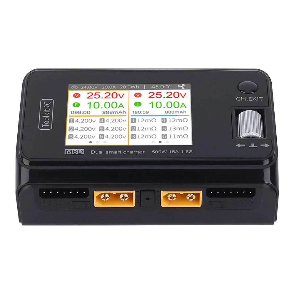 ToolkitRC M6D 500W 15A DC Dual Channel Smart Powerful Charger Buy India