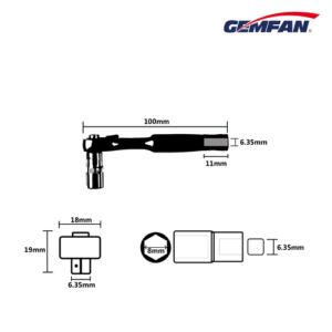Gemfan Prop tool, screwdriver, Prop wrench, Ratchet Screwdriver Socket Prop Wrench