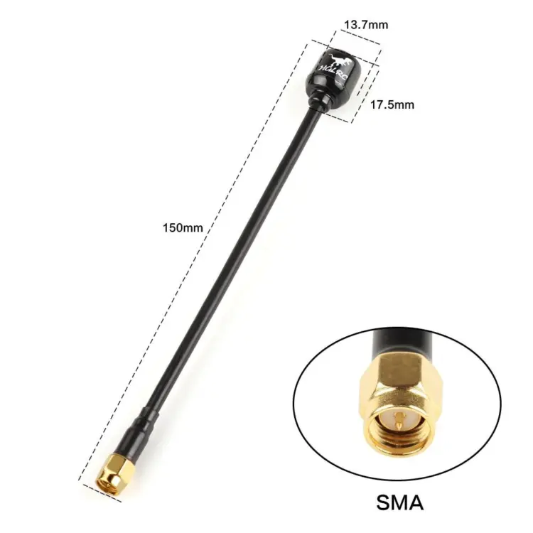 HGLRC Long Range Hammer Mini RHCP/LHCP 2.5dBi 5.8G Antenna - Image 2