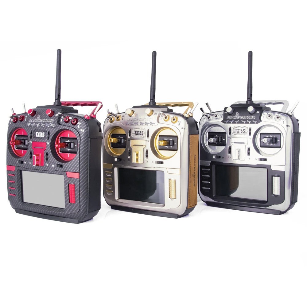 OpenTX Multi Protocol 16ch Transmitter with Full CNC/Leather Luxury Option Version TX16S MAX Rose Gold RadioMaster 
