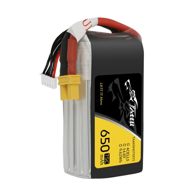 TATTU 650mAh 14.8V 75C 4S LiPo Battery Pack (1Pcs) - Image 3