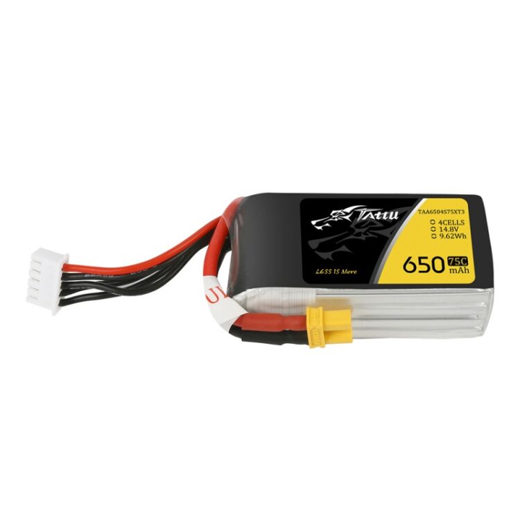 TATTU 650mAh 14.8V 75C 4S LiPo Battery Pack (1Pcs)