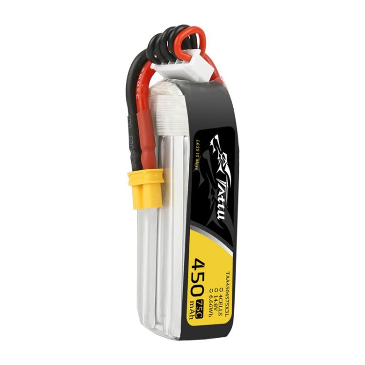 TATTU 450mAh 14.8V 75C 4S LiPo Battery Pack (1Pcs) - Image 4