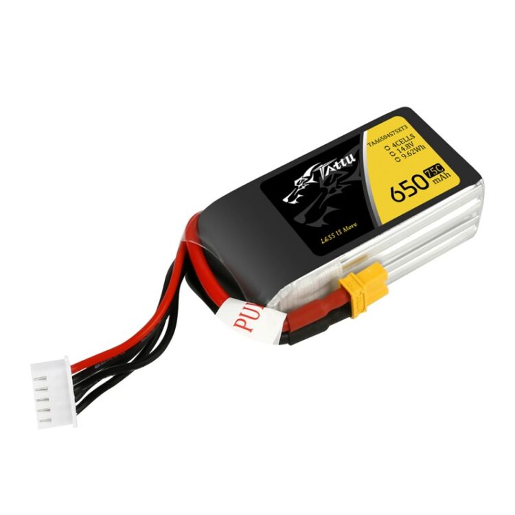 TATTU 650mAh 14.8V 75C 4S LiPo Battery Pack (1Pcs) - Image 2