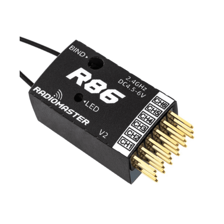 RadioMaster R86 V2 6CH PWM Receiver - D8/D16/SFHSS
