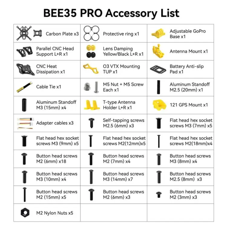 SpeedyBee Bee35 Pro 3.5" Cinewhoop Frame Kit - Image 4