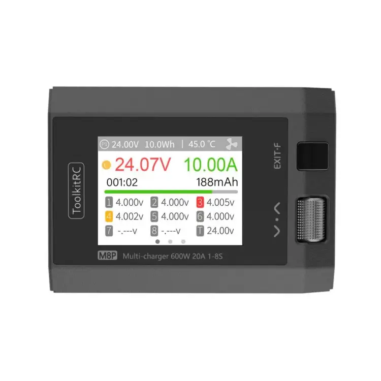 ToolkitRC M8P 1-8S 600W 20A DC Charger - XT60 - Image 3