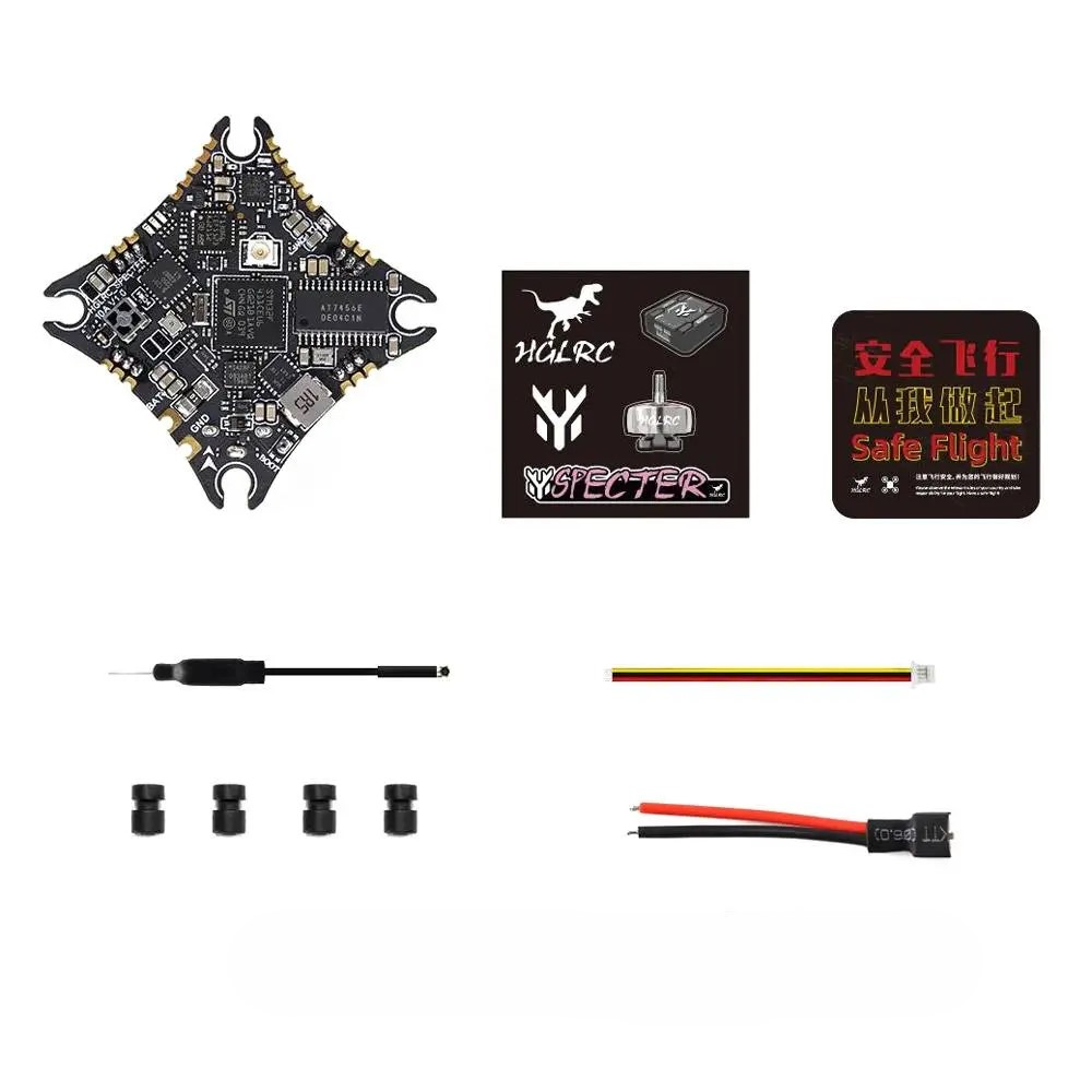 HGLRC Specter AIO - F411 ELRS FC + 10A 1-2S BLHeli_S ESC + 400mw VTX - Image 3