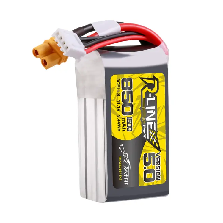 Tattu R-Line Version 5.0 850mAh 3S 11.1V 150C Lipo Battery - XT30 - Image 3