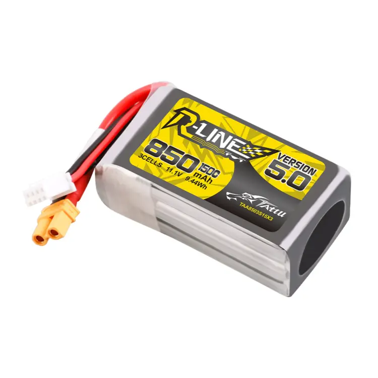 Tattu R-Line Version 5.0 850mAh 3S 11.1V 150C Lipo Battery - XT30 - Image 4