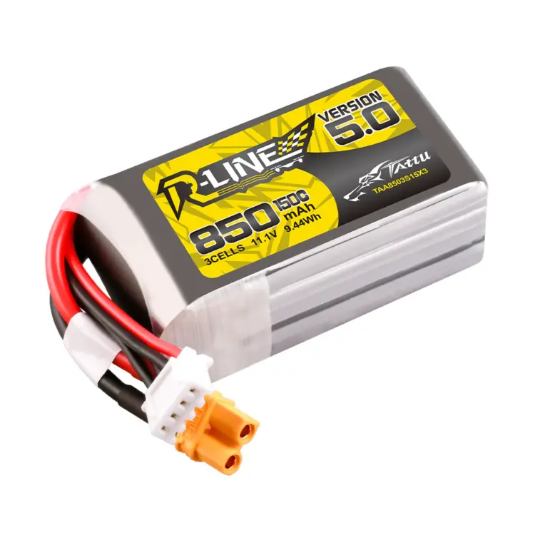 Tattu R-Line Version 5.0 850mAh 3S 11.1V 150C Lipo Battery - XT30 - Image 5