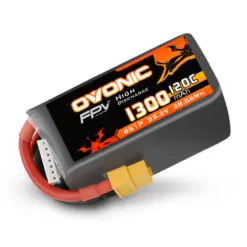 Ovonic 6S 1300mAh 22.2V 120C LiPo Battery - XT60 Plug
