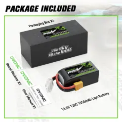 OVONIC 1550mAh 4S 120C 14.8V R-Line Version 3.0 LiPo Battery with XT60 Plug