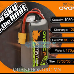 Ovonic 1050mAh 6S 120C 22.2V LiPo Battery XT60 Plug