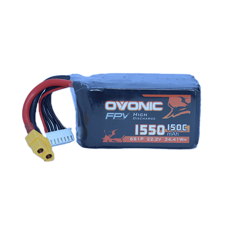 Ovonic 6S 1550mAh 150C 22.2V LiPo Battery with XT60 Plug