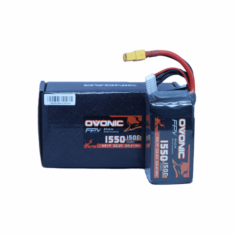 Ovonic 6S 1550mAh 150C 22.2V LiPo Battery with XT60 Plug