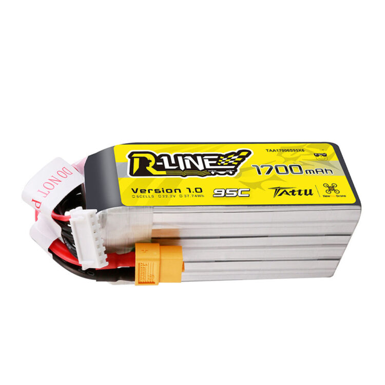 Tattu R-line 1700mah 22.2V 6S1P 95C Lipo Battery - XT60 - Image 2