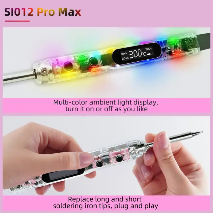 SEQURE SI012 Pro Max Portable OLED Soldering Iron (T12-BC2)