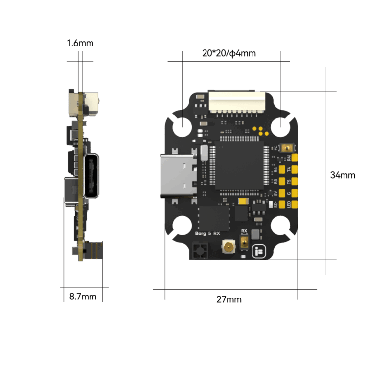 iFlight Borg 5S RX Stack（Borg 60R ESC）