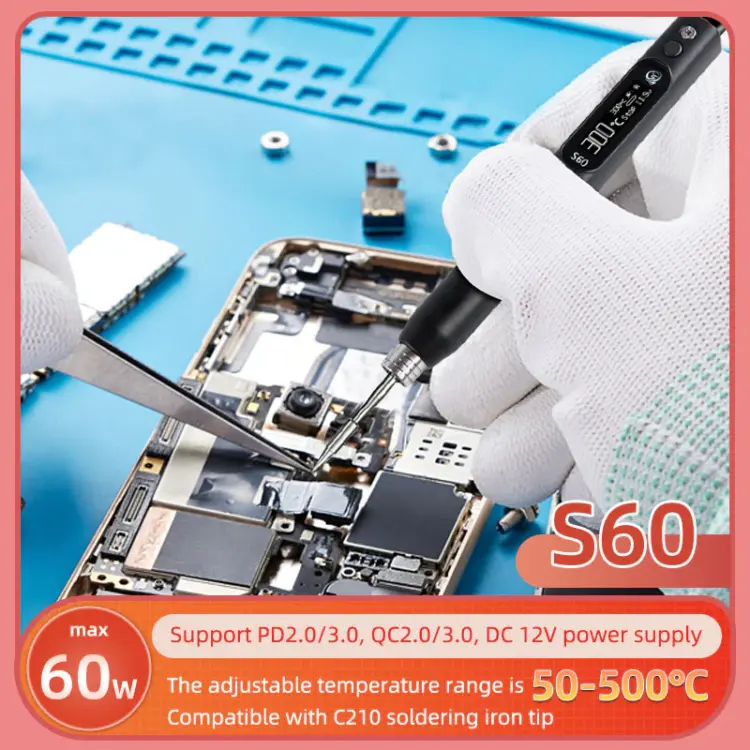S60 Nano Electric Soldering Iron with 3 tips( I,IS,K all )