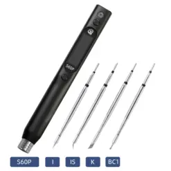SEQURE S60P Soldering Iron with 4 tips ((K,I,IS,BC1 all)