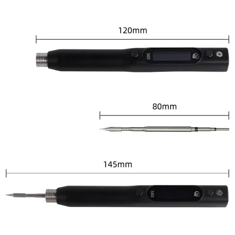 S60 Nano Electric Soldering Iron with 3 tips( I,IS,K all )