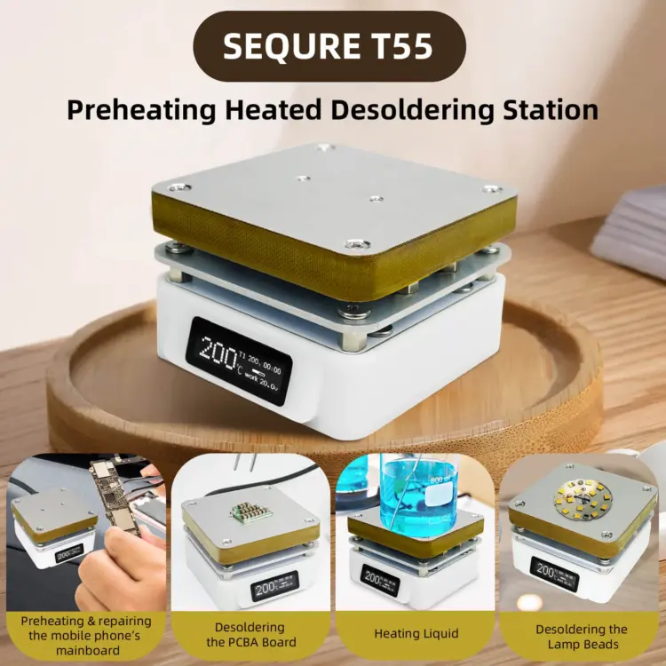 SEQURE T55 Smart Mini Temperature Adjustable Soldering Hot vPlate