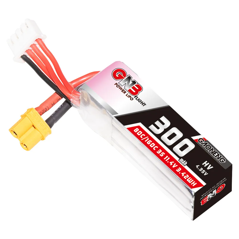 GAONENG GNB LiHV 300mAh 3S 11.4V 80C XT30 LiPo Battery