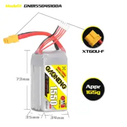 GNB 1550mAh 4S 14.8V 100C XT60 LiPo Battery