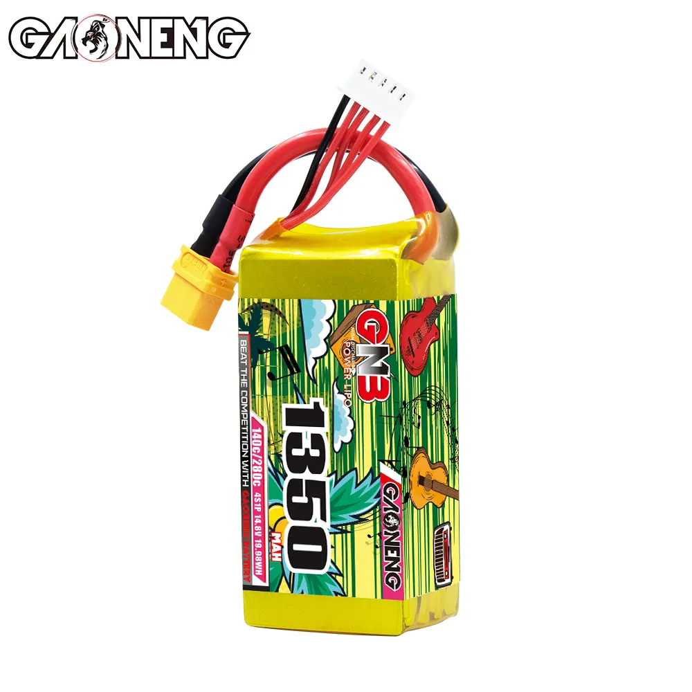 GAONENG GNB 1350mAh 4S 14.8V 140C XT60 LiPo Battery - Image 3