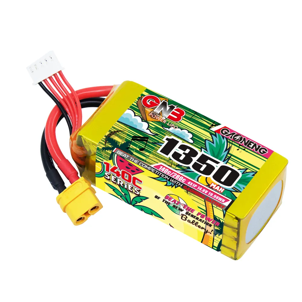 GAONENG GNB 1350mAh 4S 14.8V 140C XT60 LiPo Battery - Image 5