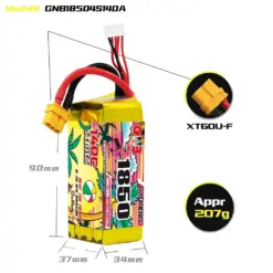 GNB 1850mAh 4S 14.8V 140C XT60 LiPo Battery