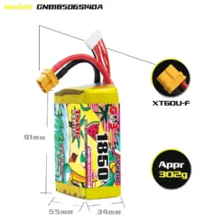 GAONENG GNB 1850mAh 6S 22.2V 140C XT60 LiPo Battery