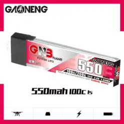 GAONENG GNB LiHV 550mAh 1S 3.8V 100C PH2.0 Plastic Head LiPo Battery