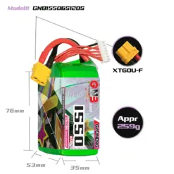 GAONENG GNB 1550mAh 6S 22.2V 120C XT60 LiPo Battery