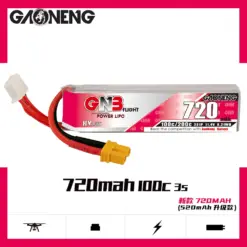 GNB LiHV 3S 11.4V 720mAh 100C XT30 LiPo Battery