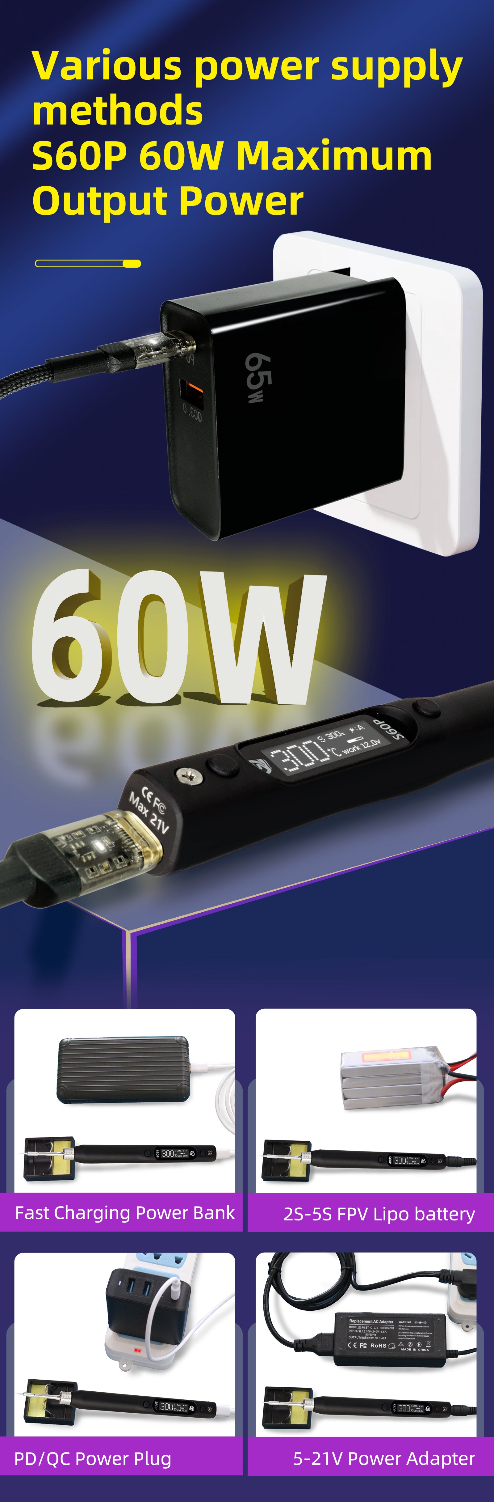 S60P soldering iron Detailed description