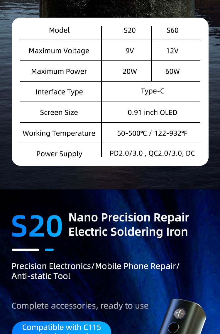 SEQURE S20 Electric Soldering Iron Detailed description