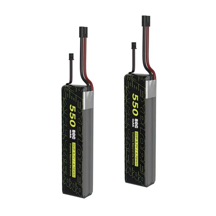 Flywoo Explorer 550mAh HV 2S 80C LiPo Battery (2pcs) - XT30