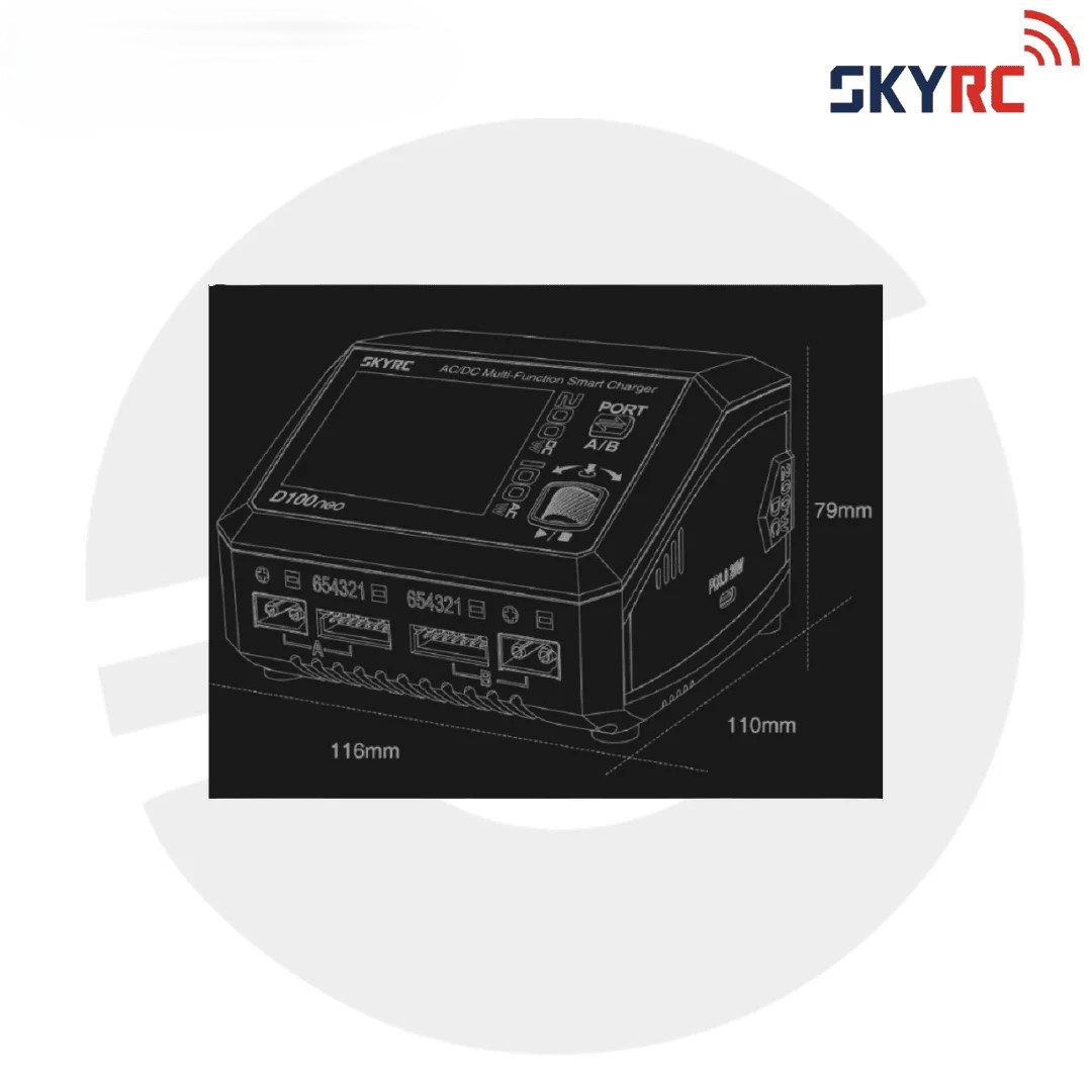 SkyRC D100 Neo Dual 2x100W AC/DC Charger - Image 2