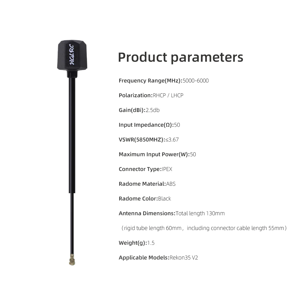 HGLRC Mini Hammer Antenna V2 (IPEX) - Image 5