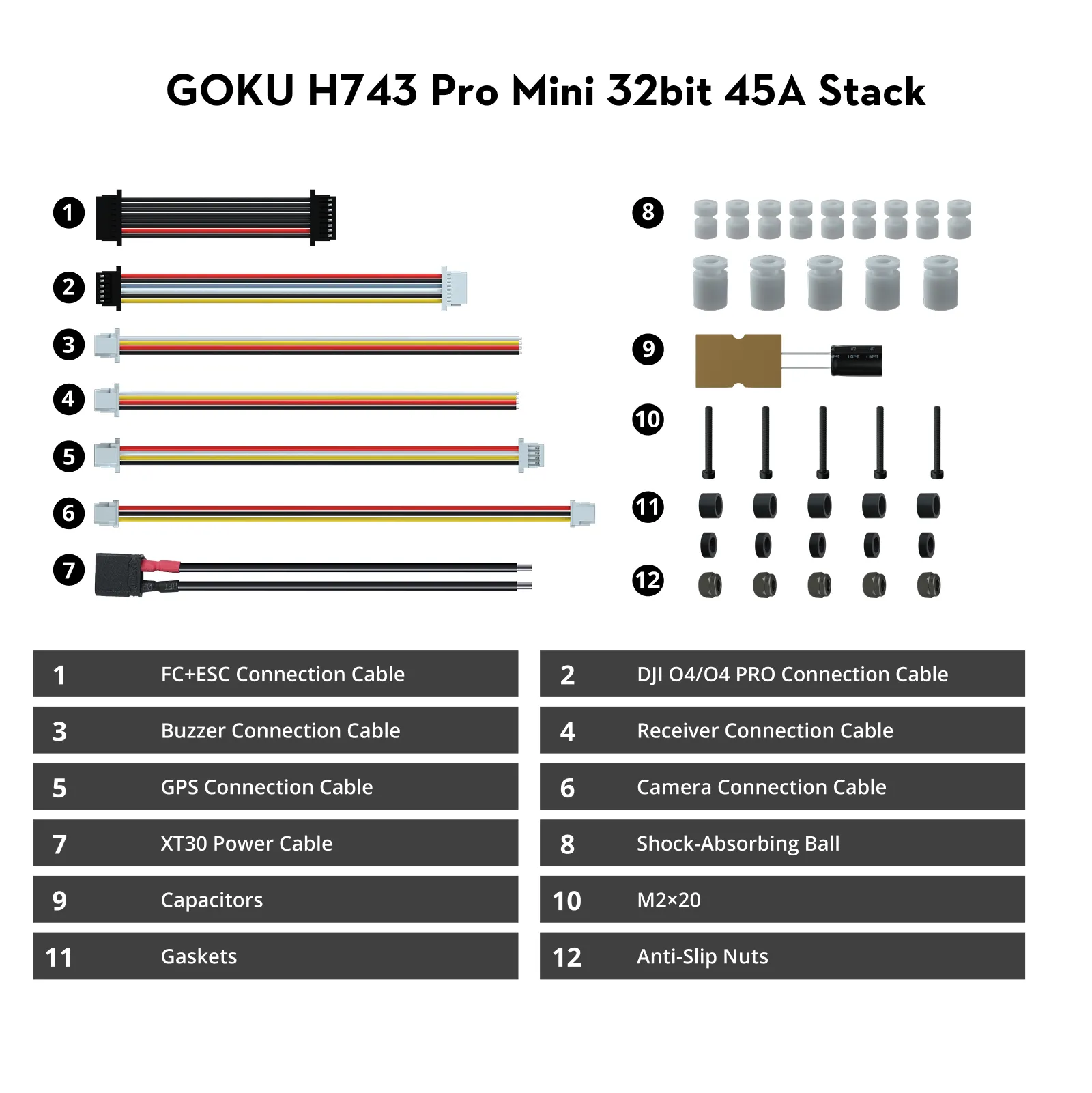 Flywoo GOKU H743 PRO Mini 45A 32Bit 128K 20*20 Stack - Image 4
