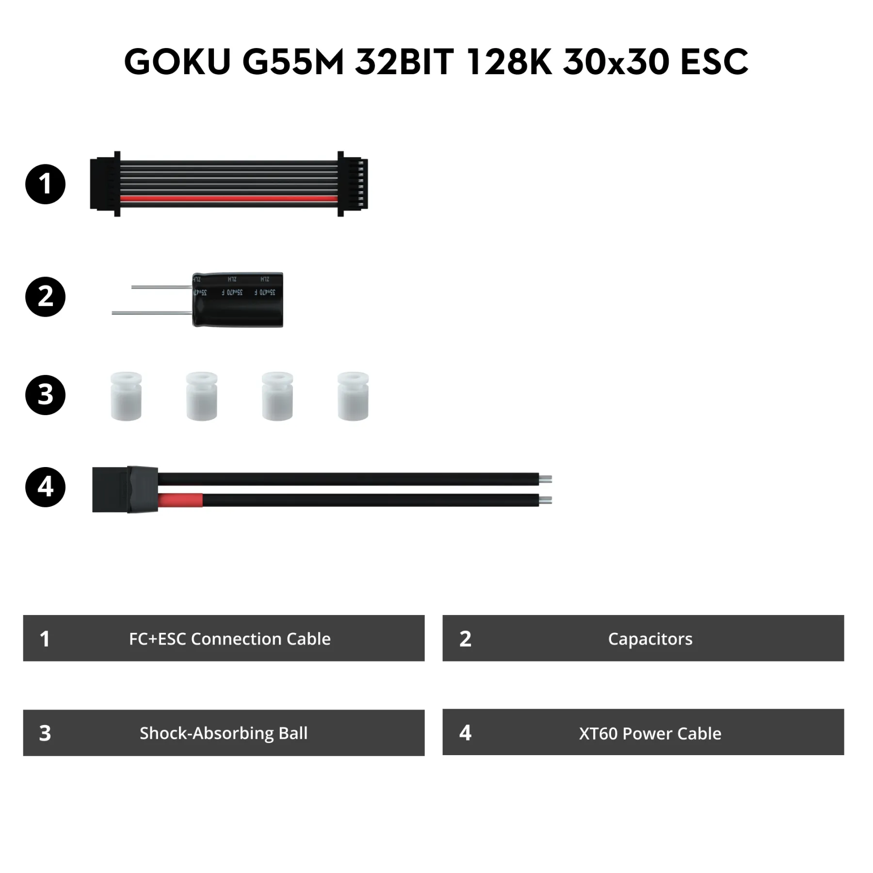 Flywoo GOKU G55M 32BIT 128K 3-6S 55A ESC - Image 2