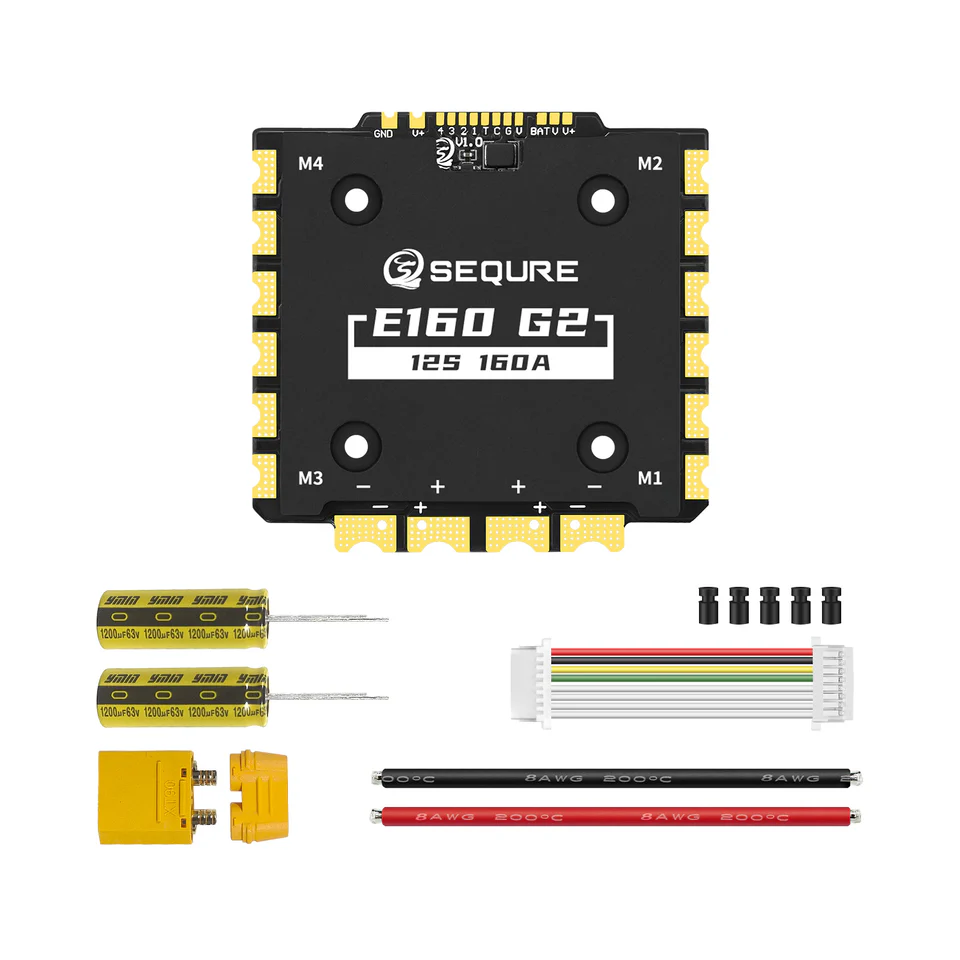 SEQURE E130/E160 G2-12S 130A/160A 4IN1 ESC with BLHeli_32 Firmware - Image 3