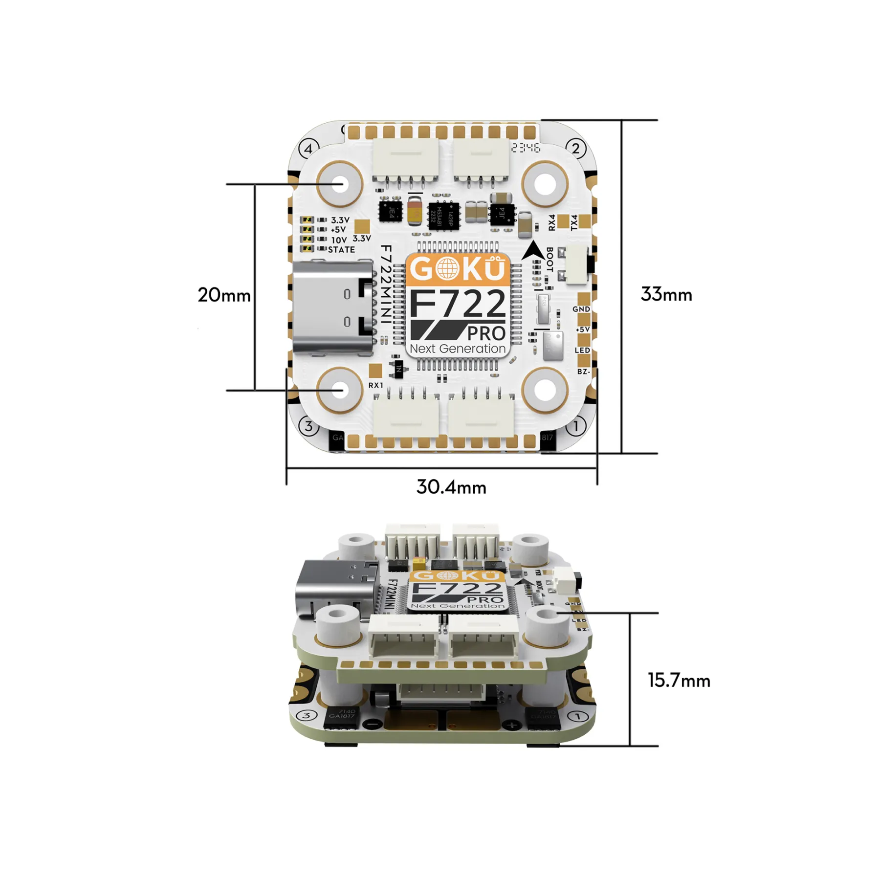 Flywoo GOKU F722 Pro Mini V2 45A 32Bit Stack - Image 5