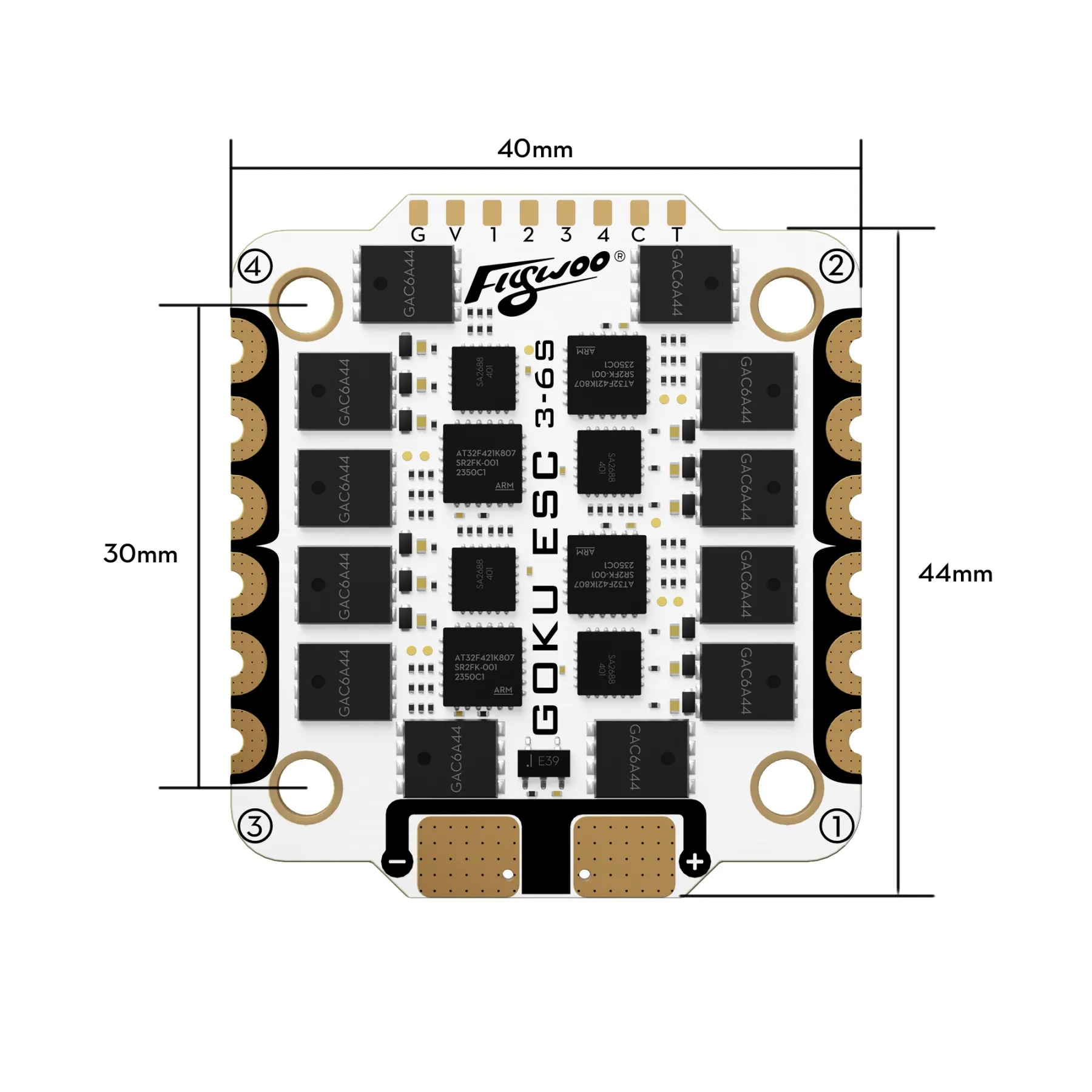 Flywoo GOKU G55M 32BIT 128K 3-6S 55A ESC - Image 3