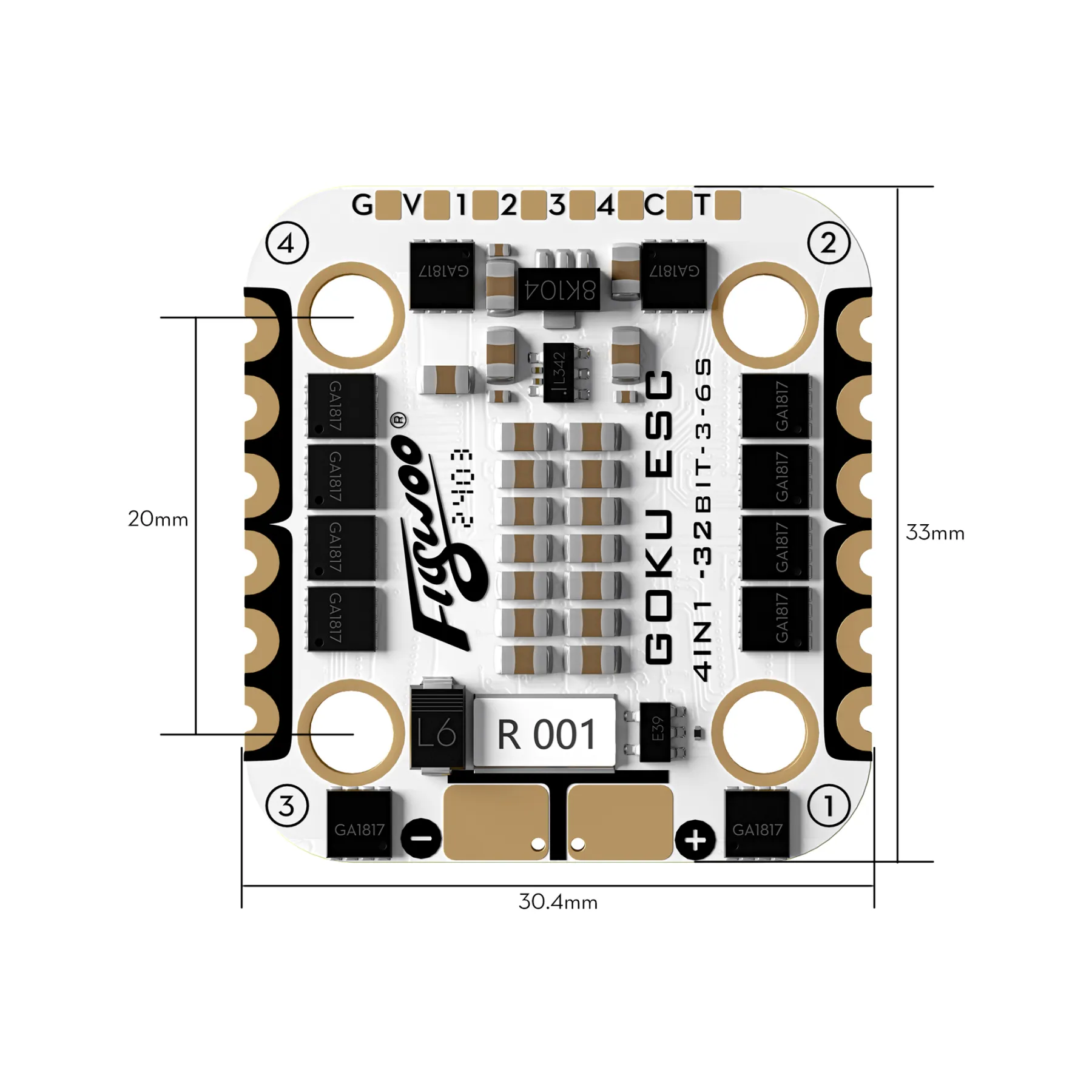 Flywoo GOKU G45M 32BIT 128K 3-6S 45A ESC - Image 4