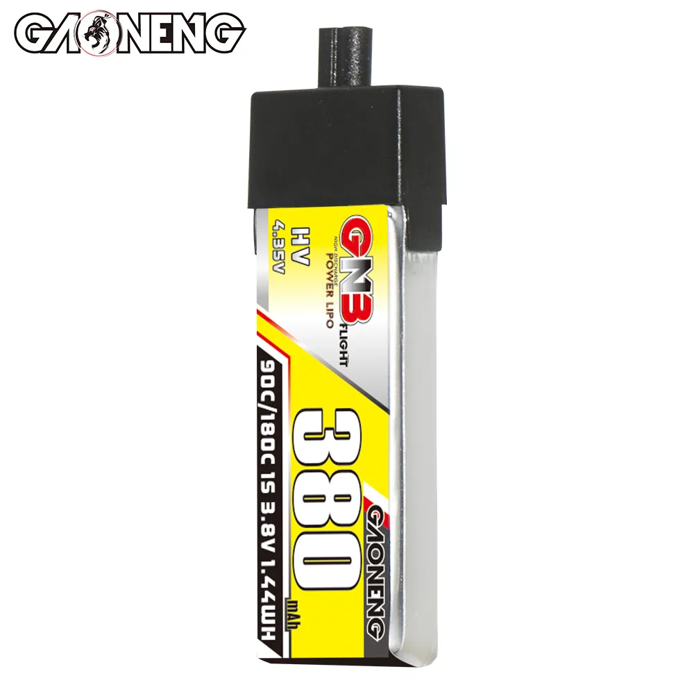 GAONENG GNB LiHV 1S 3.8V 380mAh 90C A30 Plastic Head LiPo Battery - Image 2