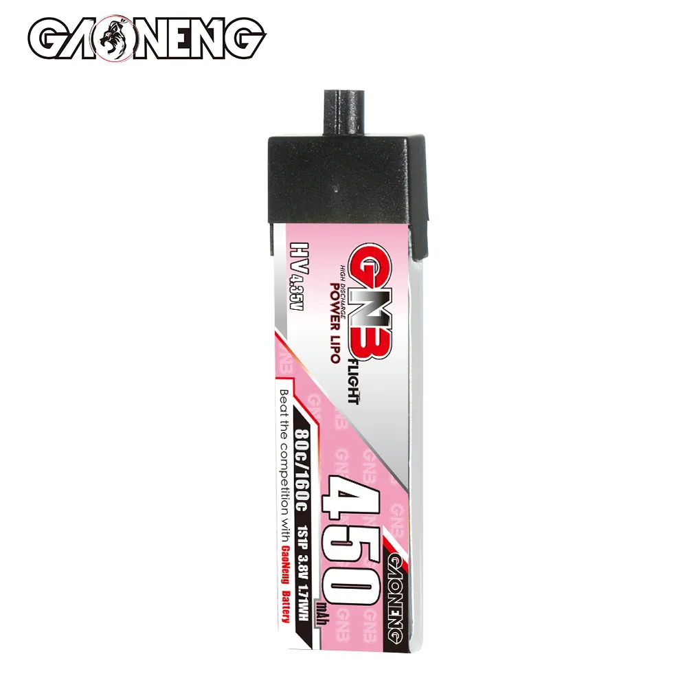 GAONENG GNB LiHV 1S 3.8V 450mAh 80C A30 Plastic Head LiPo Battery - Image 2