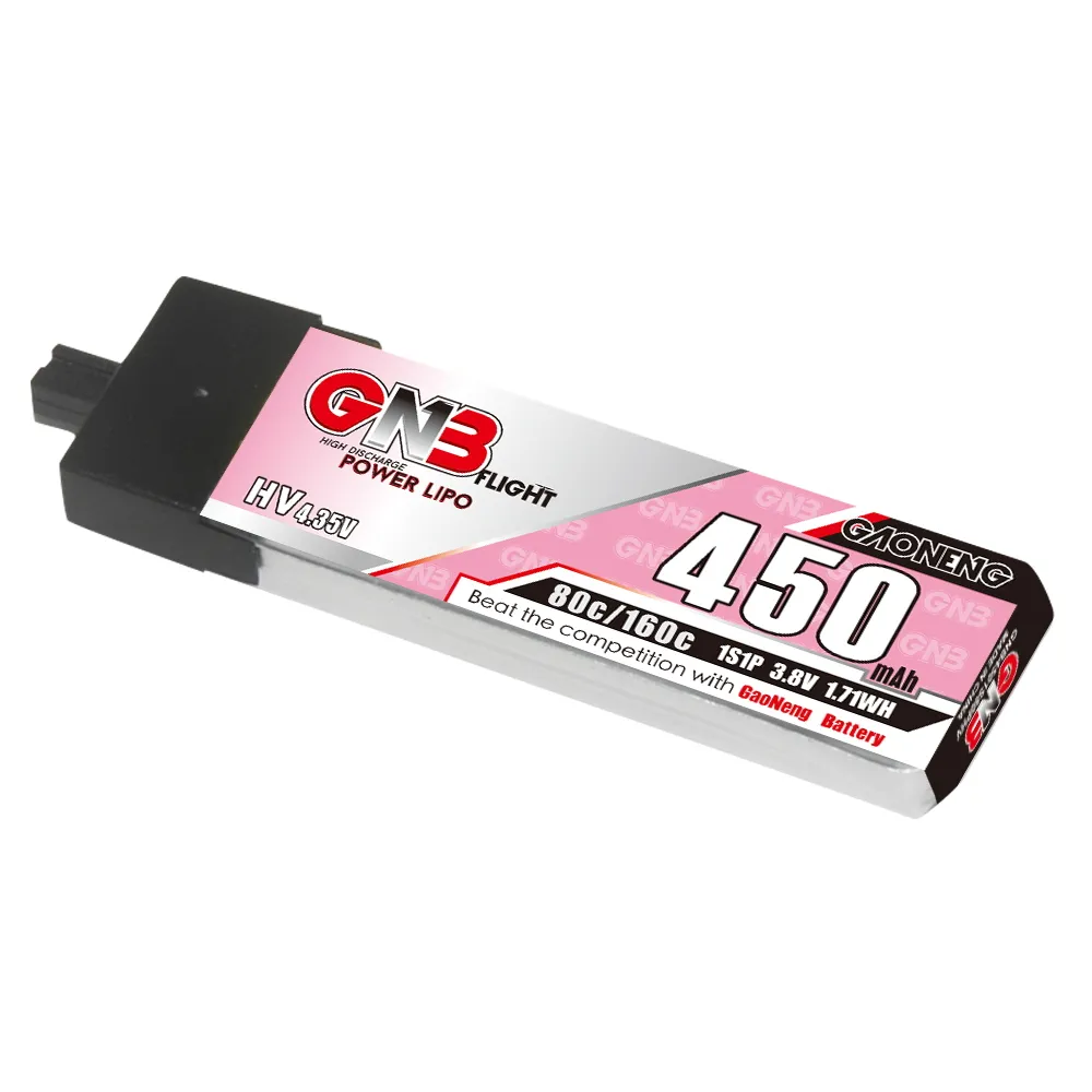 GAONENG GNB LiHV 1S 3.8V 450mAh 80C A30 Plastic Head LiPo Battery - Image 4